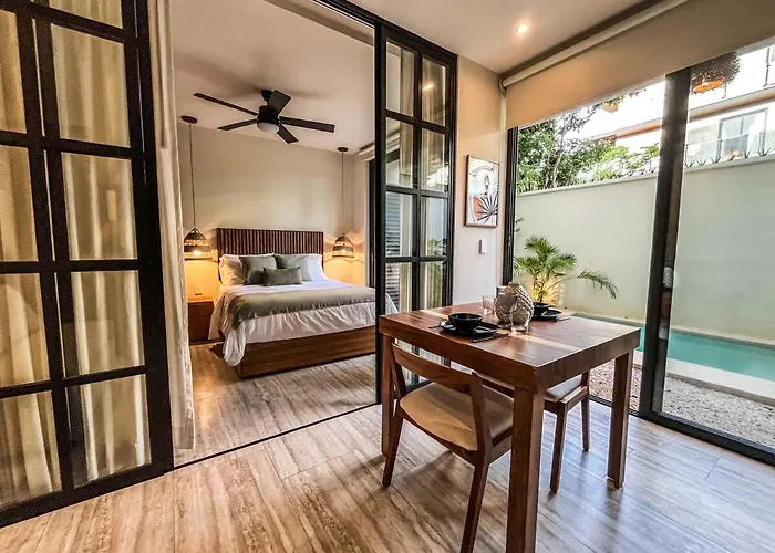 15 Min Walking Near Of Beach, Private Pool, 1 Bed, 1 Sofacama, 1 Inflatable Tulum