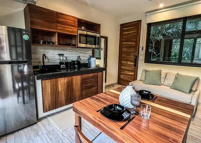 15 Min Walking Near Of Beach, Private Pool, 1 Bed, 1 Sofacama, 1 Inflatable Apartment Tulum
