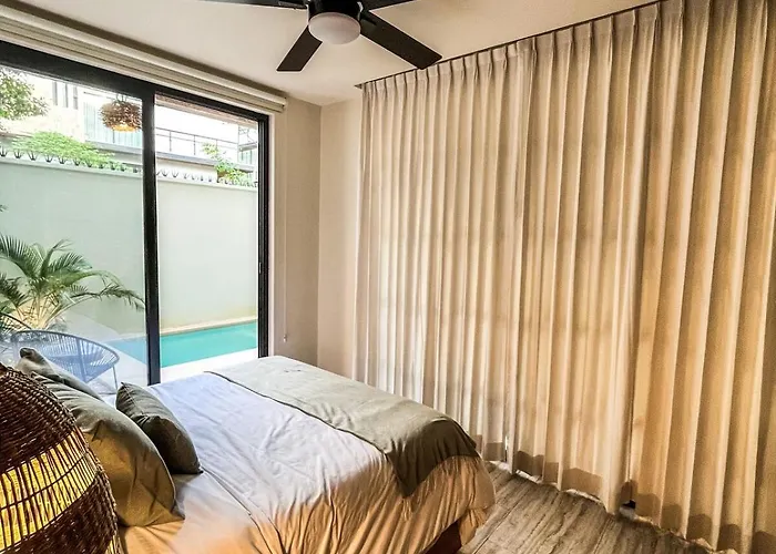 15 Min Walking Near Of Beach, Private Pool, 1 Bed, 1 Sofacama, 1 Inflatable Apartment *
